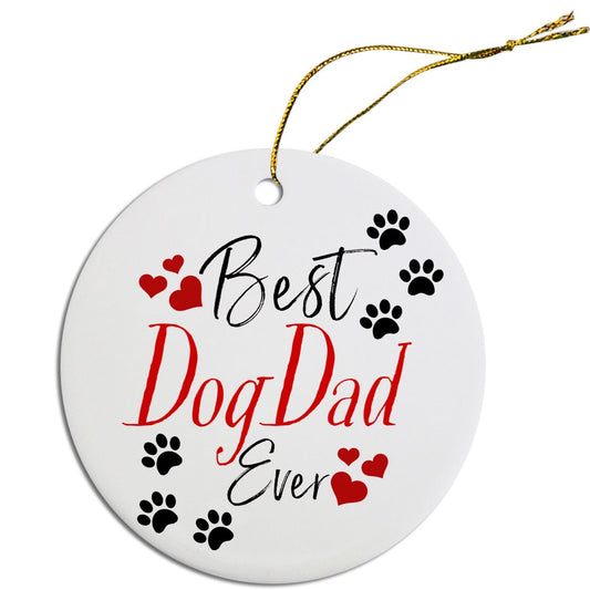 Best Dog Dad Holiday Ornament - Trendy Dog Boutique