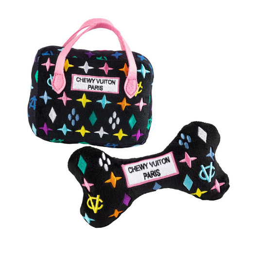 Black Chewy Vuiton Monogram Toy Bundle - Trendy Dog Boutique