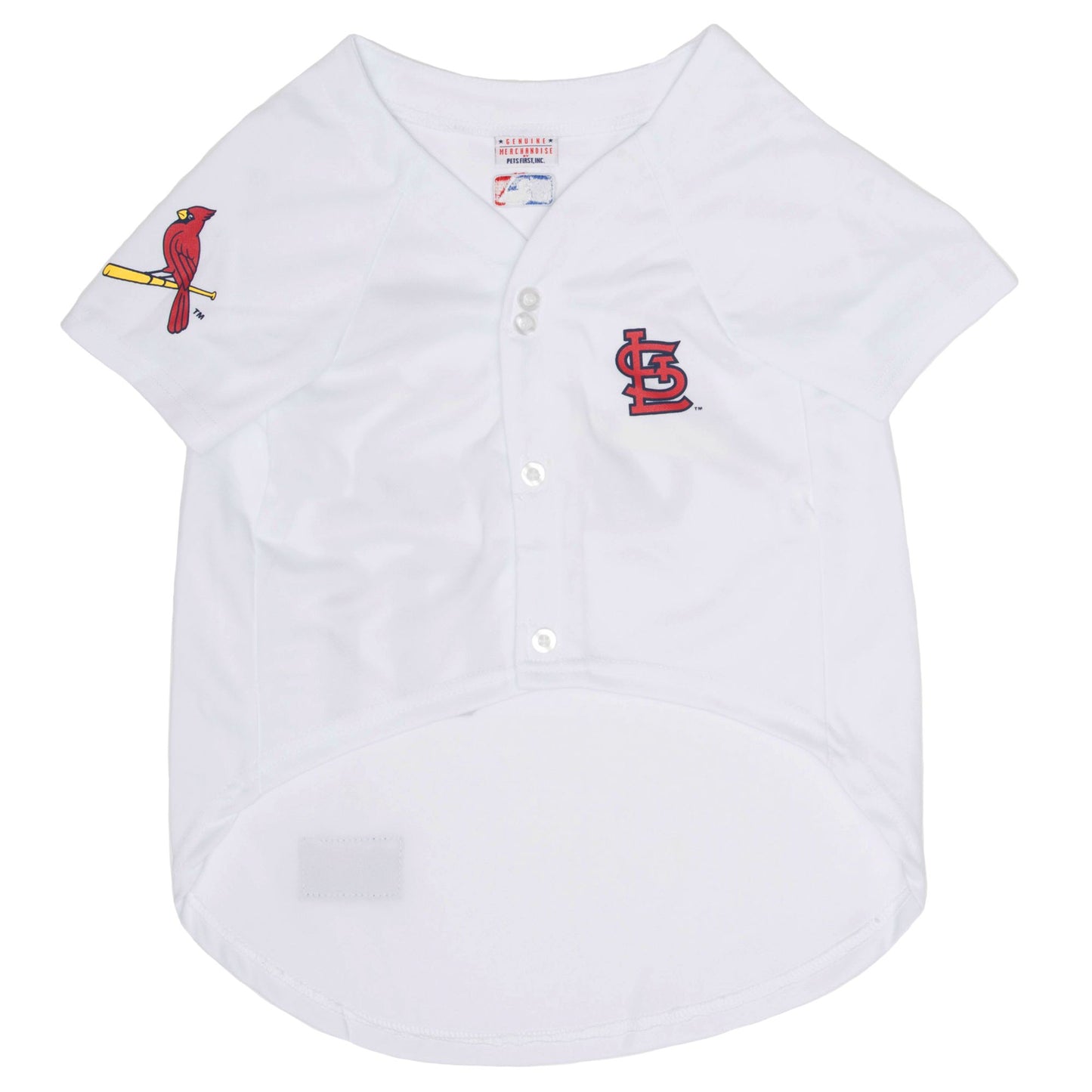 St Louis Cardinals Dog Jersey, Front View - Trendy Dog Boutique