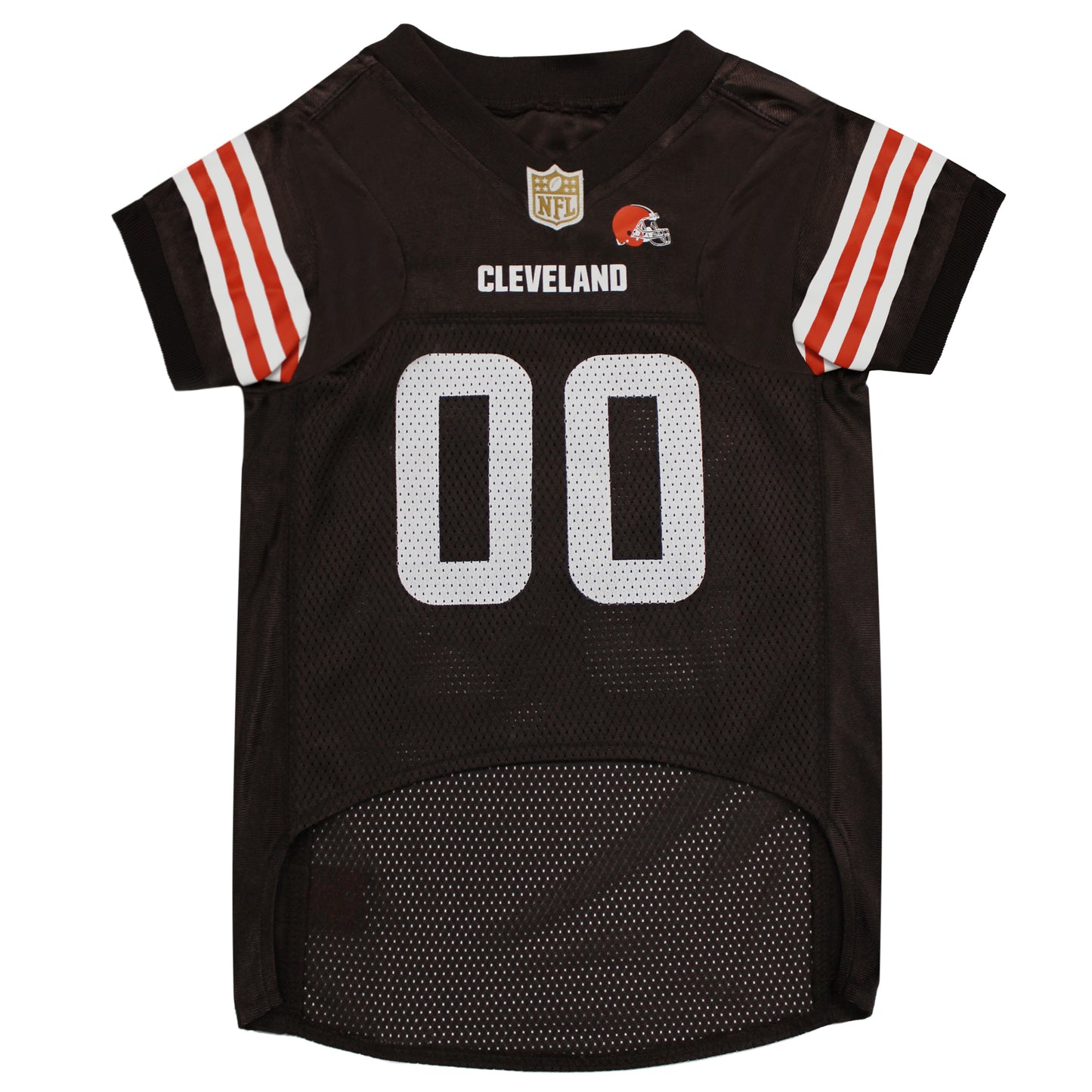 Cleveland Browns Mesh Dog Jersey, Front View - Trendy Dog Boutique