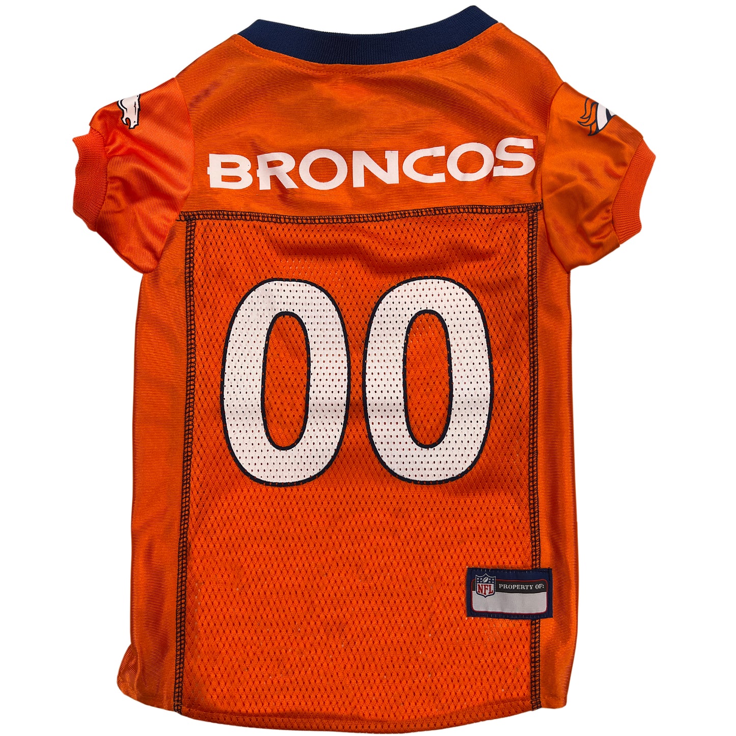 Denver Broncos Mesh Dog Jersey, Back View - Trendy Dog Boutique