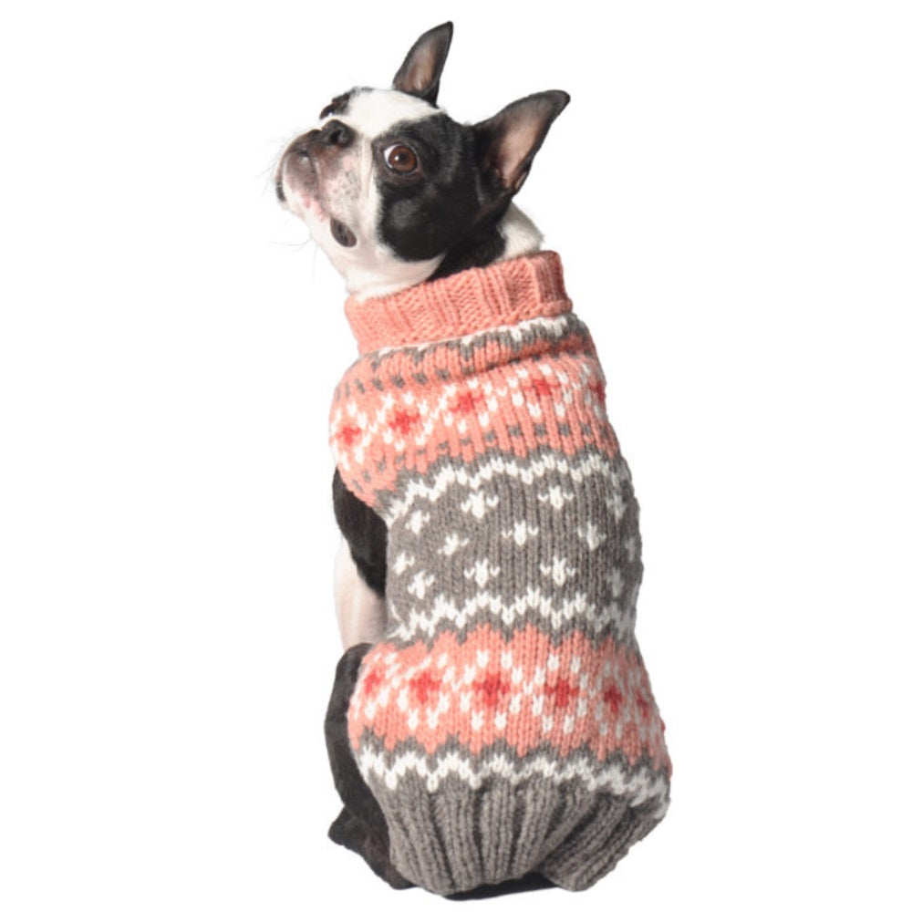 Peach Fairisle Dog Sweater - Trendy Dog Boutique
