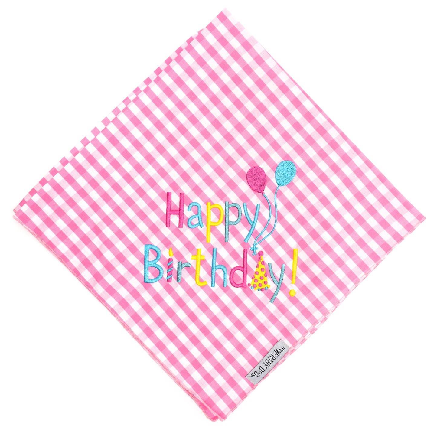 Happy Birthday Pink Bandana - Trendy Dog Boutique