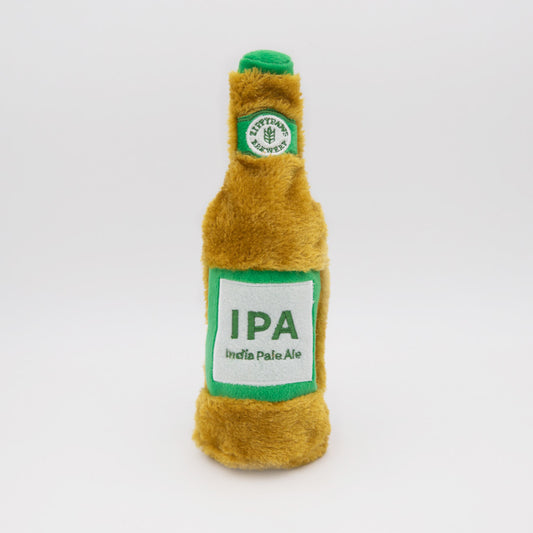 Happy Hour Crusherz IPA Beer Dog Toy, Front View - Trendy Dog Boutique