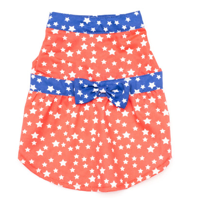 Red White and Blue Stars Doggie Dress - Trendy Dog Boutique