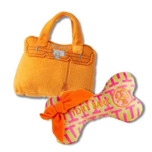 Barkin Handbag with Tory Bark Plush Bone - Trendy Dog Boutique