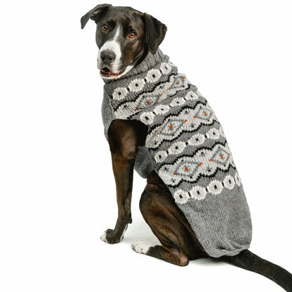 Alpaca Silver Fair Isles Dog Sweater - Trendy Dog Boutique