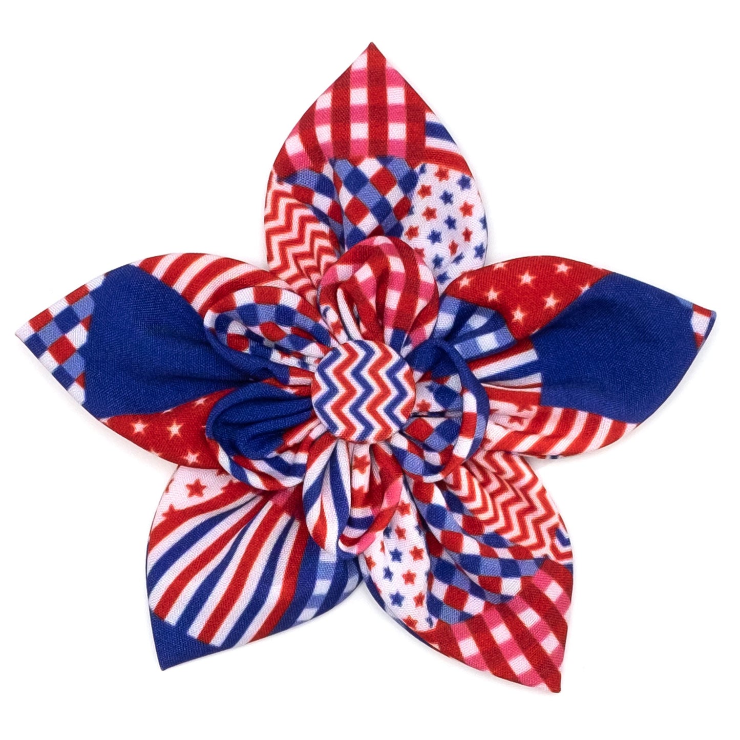 Americana Dog Collar Flower - Trendy Dog Boutique