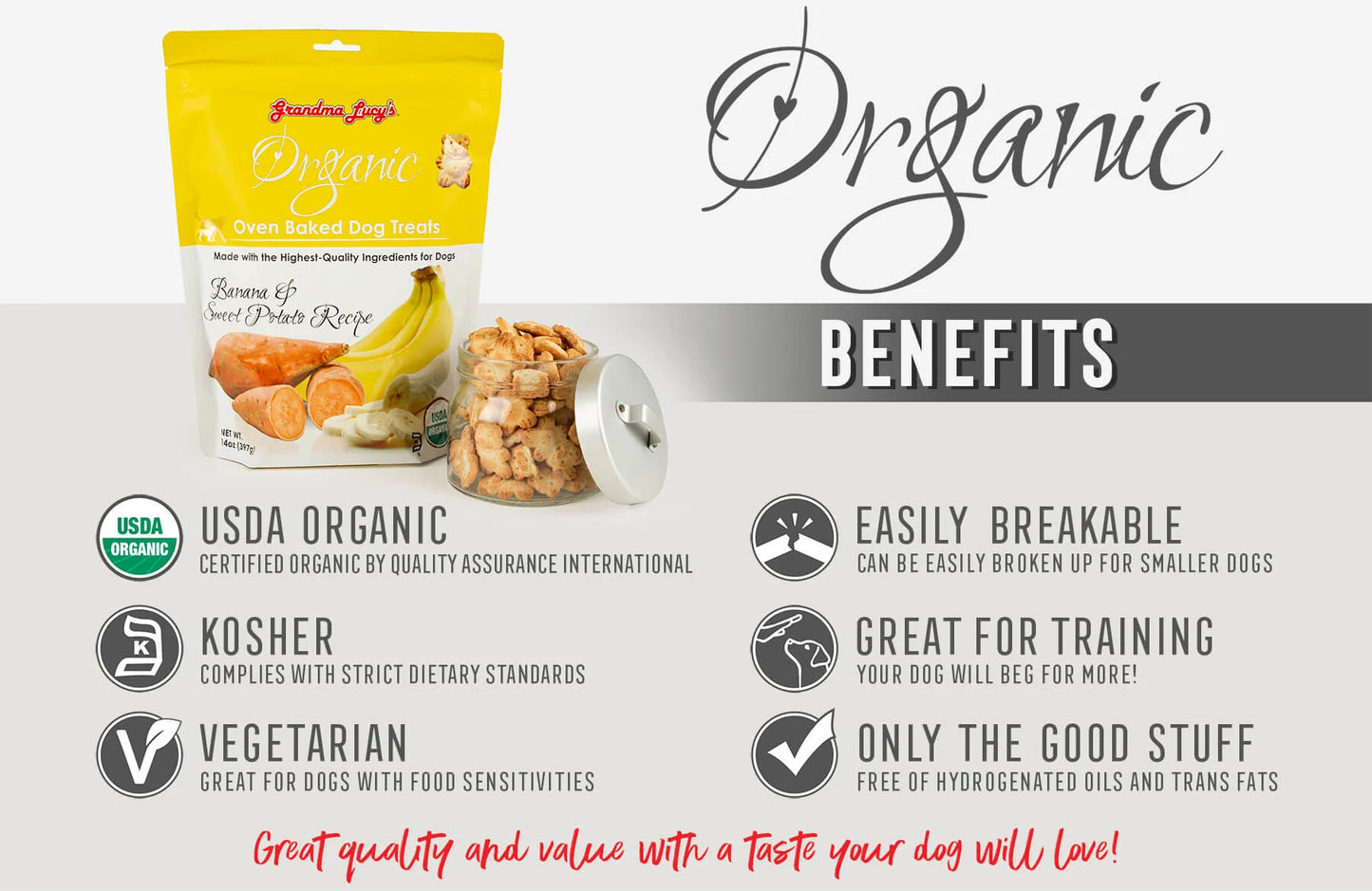 Organic Banana and Sweet Potato Dog Treats - Trendy Dog Boutique