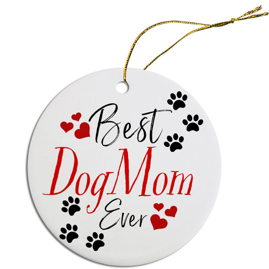 Best Dog Mom Holiday Ornament - Trendy Dog Boutique