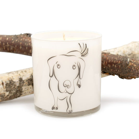 Big Stick Cedar Scented Taupe Dog Jar Candle - Trendy Dog Boutique
