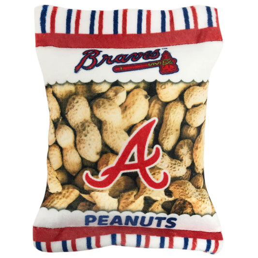 Atlanta Braves Peanut Bag Toy - Trendy Dog Boutique