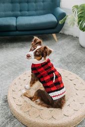 Buffalo Plaid Dog Sweater - Trendy Dog Boutique
