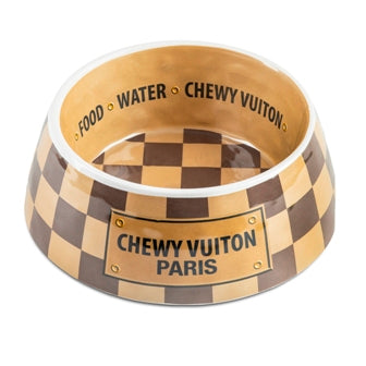 Chewy Vuitton Bowls & Placemat - Trendy Dog Boutique