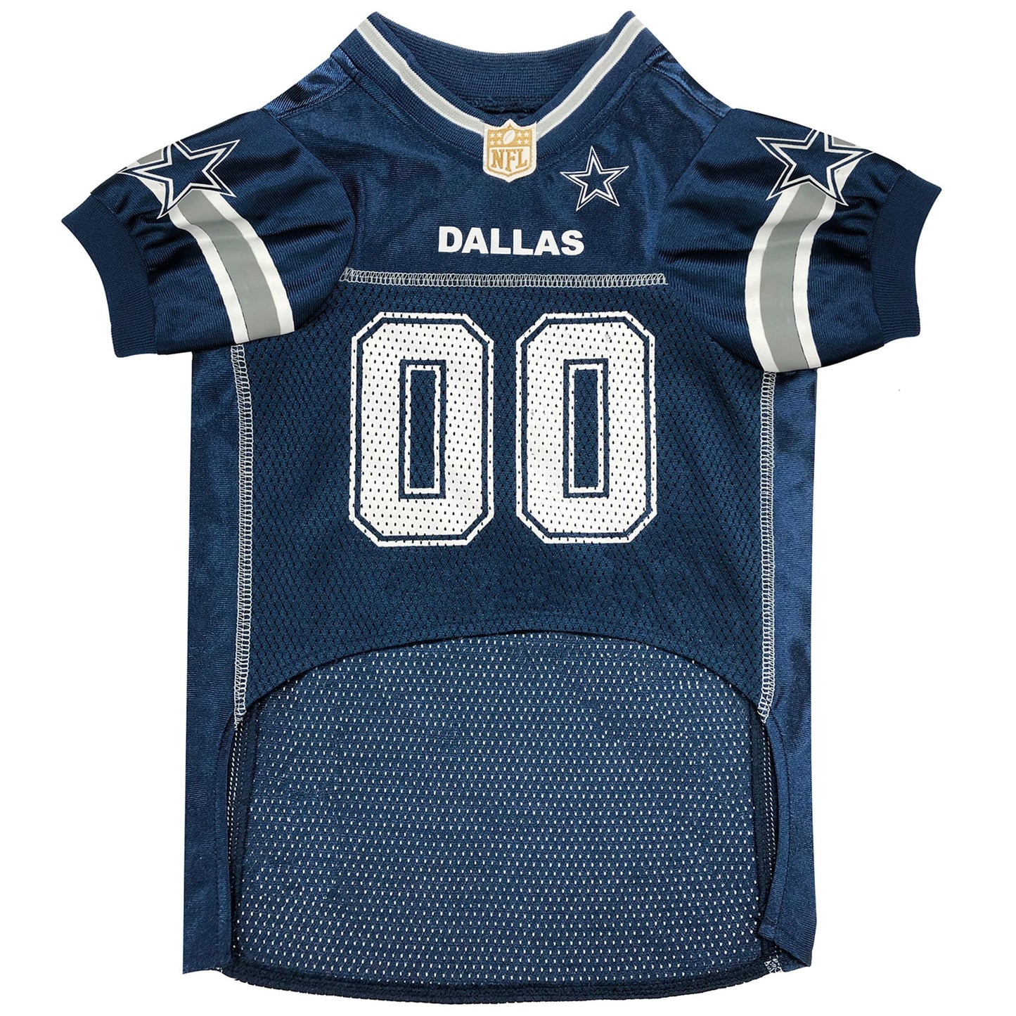 Dallas Cowboys Mesh Dog Jersey, Front View - Trendy Dog Boutique
