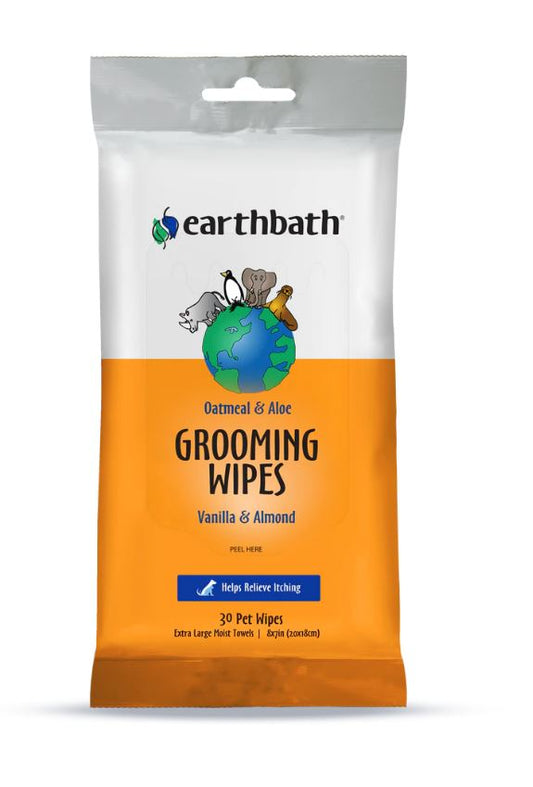 Earthbath Vanilla Almond Grooming Wipes - 30 Count - Trendy Dog Boutique