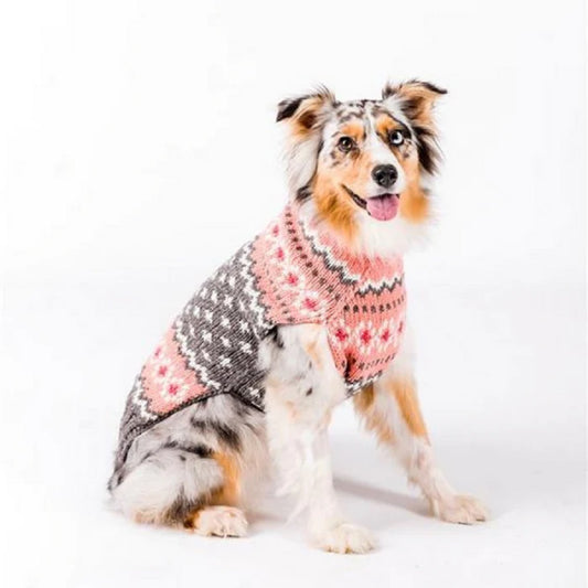 Peach Fairisle Dog Sweater - Trendy Dog Boutique