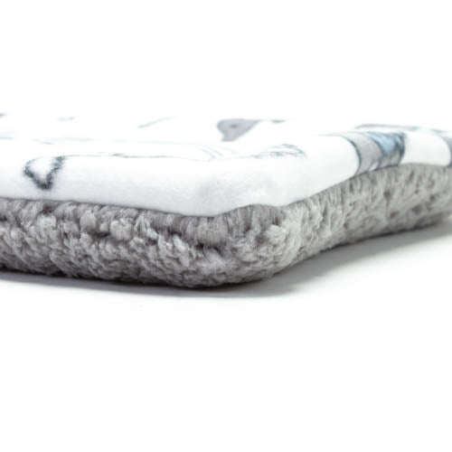 Flat Plush Fleece Dog Bed - Dogs in Sweaters - Trendy Dog Boutique