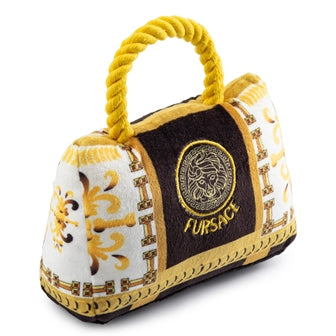 Fursace Handbag Plush Dog Toy, angled - Trendy Dog Boutique