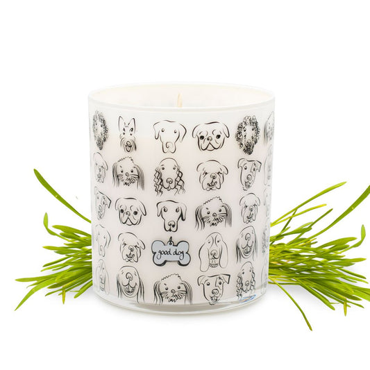 Rolling in Grass Scented Dog Tag Jar Candle - Trendy Dog Boutique