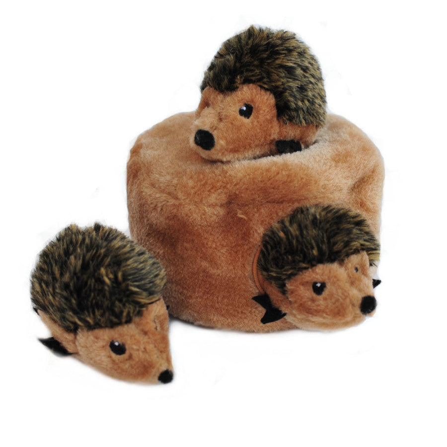Hedgehog Den Interactive Dog Toy, In Use - Trendy Dog Boutique
