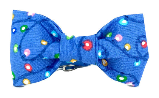 Holiday Lights Bowtie - Trendy Dog Boutique
