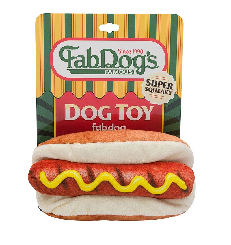 Hotdog Plush Dog Toy, Packaging - Trendy Dog Boutique