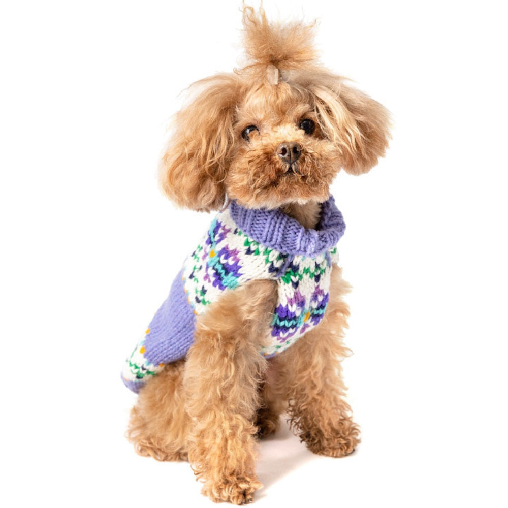 Lavender Flowers Dog Sweater - Trendy Dog Boutique