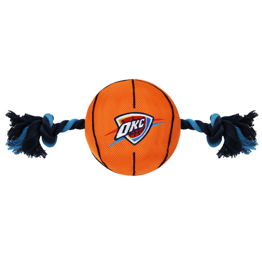 Oaklahoma City Thunder Basketball Rope Toy - Trendy Dog Boutique
