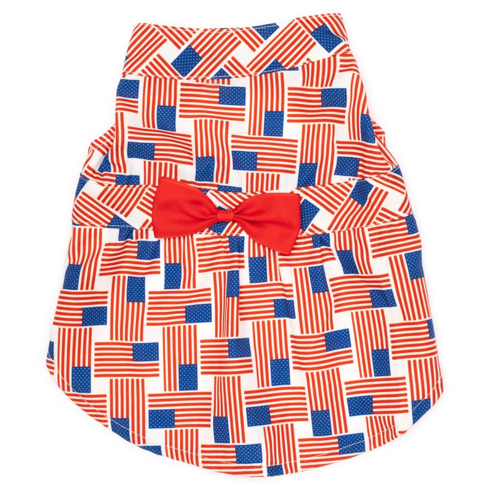 Patchwork Flag Doggie Dress - Trendy Dog Boutique