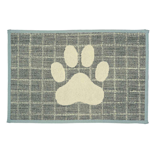 Paw Print Fashion Mat for Dog Bowls - Trendy Dog Boutique