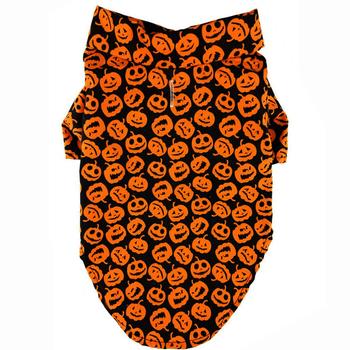 Halloween Jack O' Lanterns Doggie Shirt, Back View - Trendy Dog Boutique