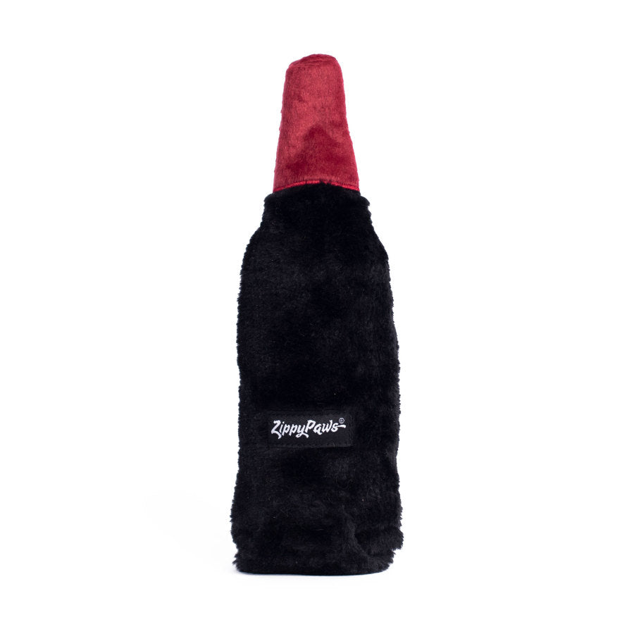 Happy Hour Crusherz Dog Red Wine Toy, Back View - Trendy Dog Boutique