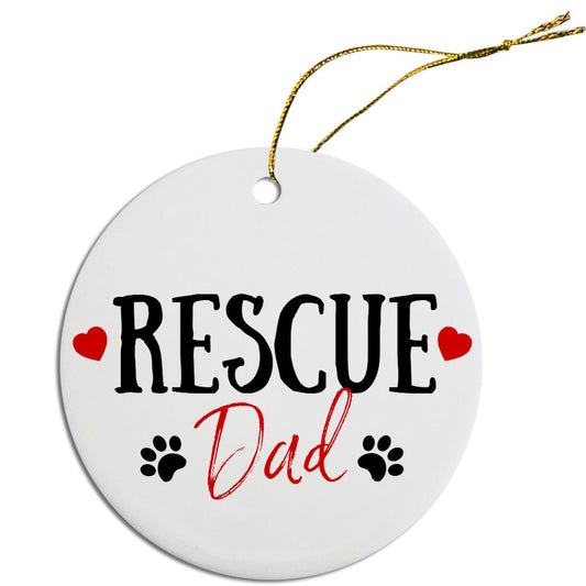 Rescue Dad Holiday Ornament - Trendy Dog Boutique
