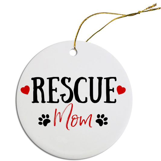 Rescue Mom Holiday Ornament - Trendy Dog Boutique