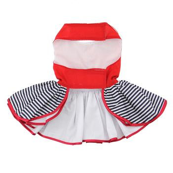 Sailor Girl Harness Dog Dress, Bottom View - Trendy Dog Boutique