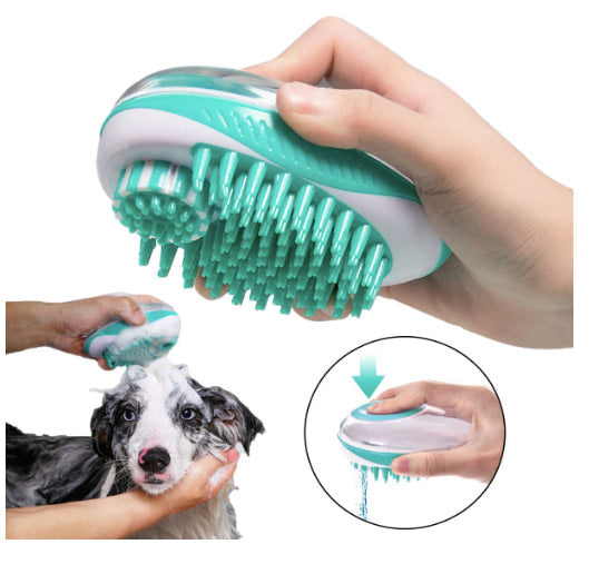 Shampoo Dispensing Massage and Bathing Dog Brush - Trendy Dog Boutique