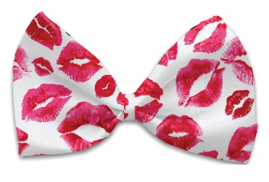Smooched Dog Bow Tie, Front View - Trendy Dog Boutique