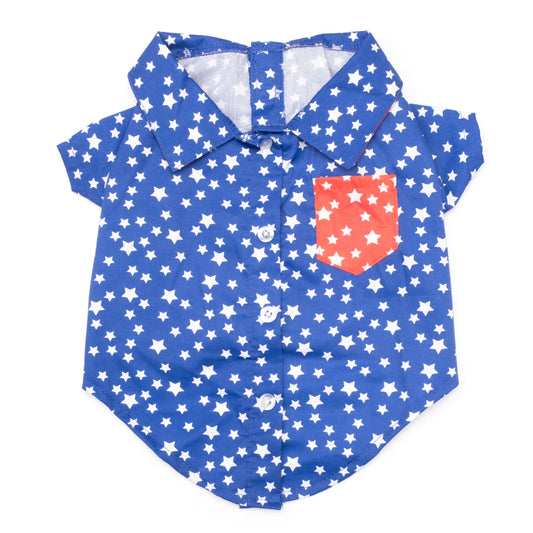 Red White and Blue Stars Dog Shirt - Trendy Dog Boutique