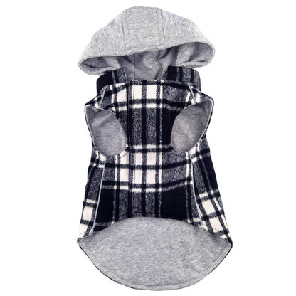 Flannel Weekender Dog Sweatshirt Hoodie - Trendy Dog Boutique
