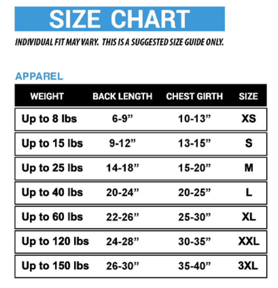 Seattle Seahawks Mesh Dog Jersey, Size Chart - Trendy Dog Boutique