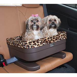 Pet Car Booster Seat, Jaguar, With 2 Dogs - Trendy Dog Boutique