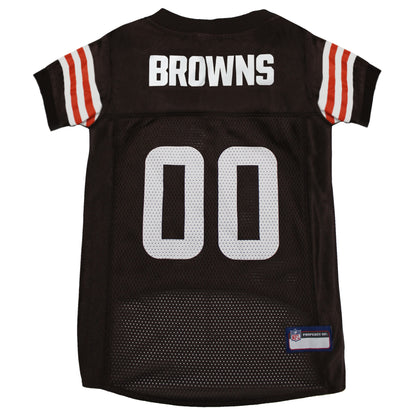 Cleveland Browns Mesh Dog Jersey, Back View - Trendy Dog Boutique