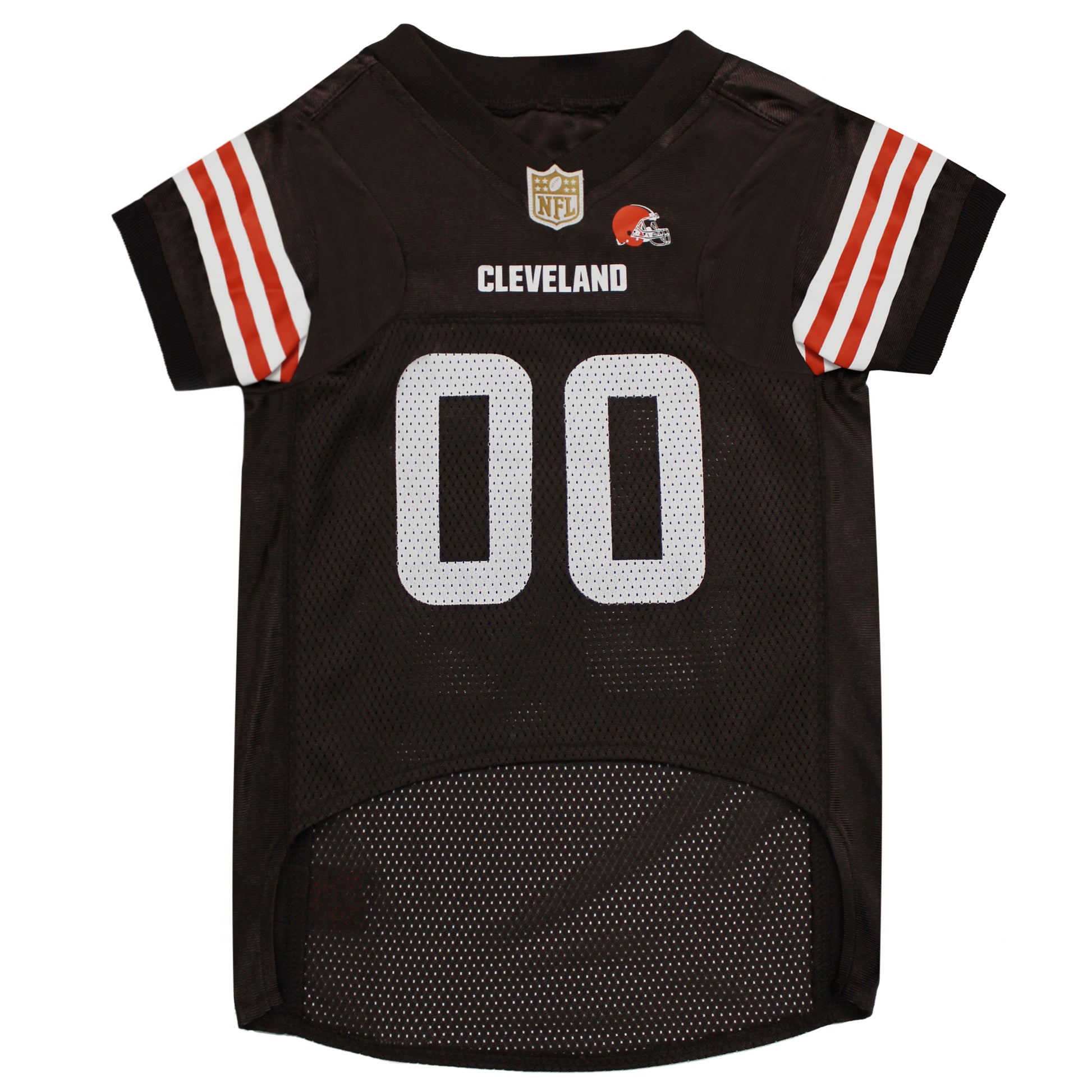 Cleveland Browns Mesh Dog Jersey, Front View - Trendy Dog Boutique