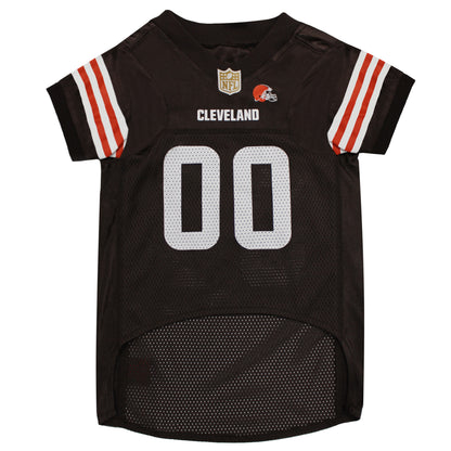 Cleveland Browns Mesh Dog Jersey, Front View - Trendy Dog Boutique