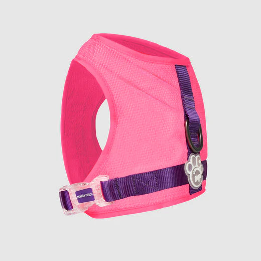 Cooling Dog Harness, Pink, Back View - Trendy Dog Boutique