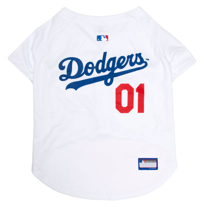 Los Angeles Dodgers Dog Jersey, Back View - Trendy Dog Boutique