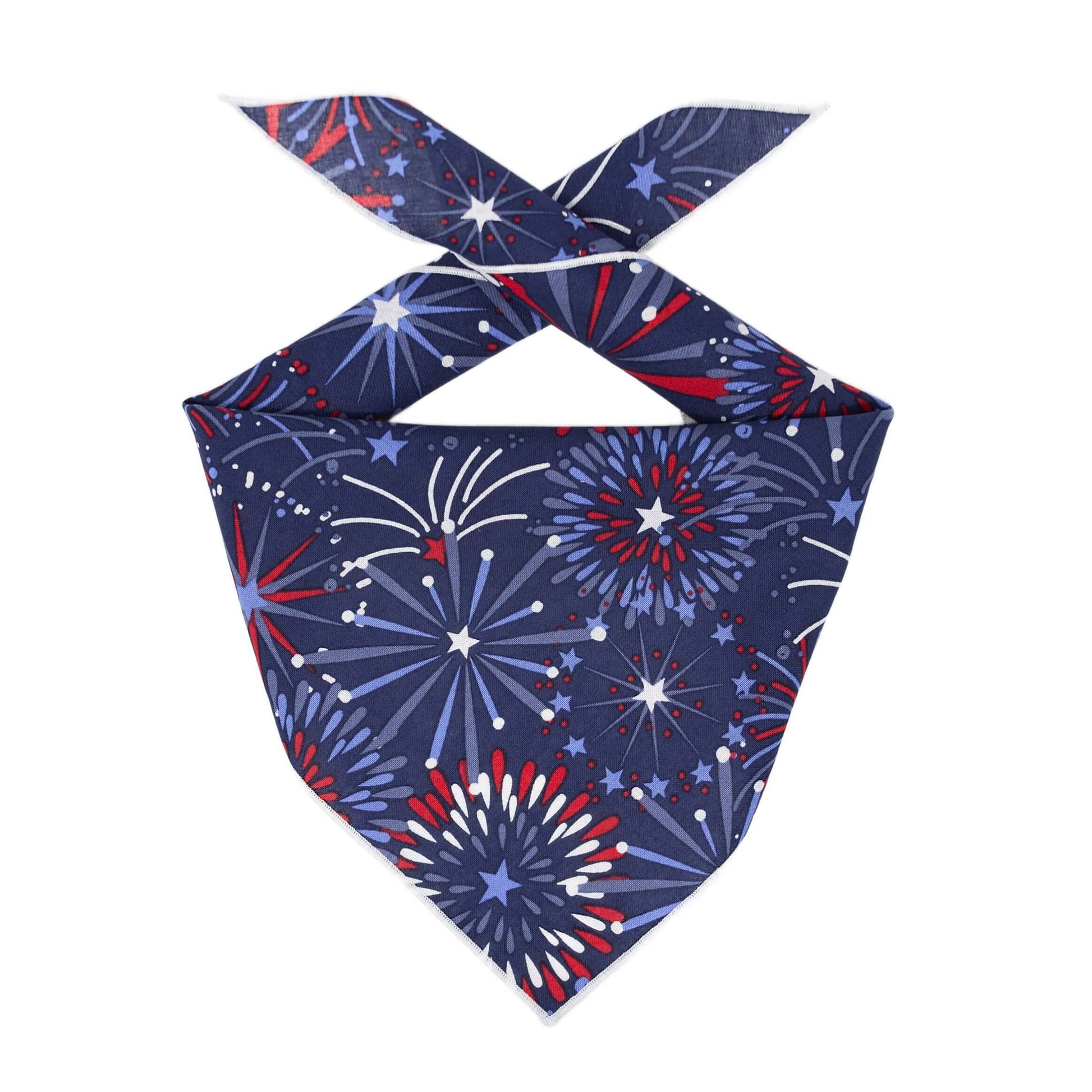 Show Your Pup’s Patriotic Side with This Fireworks Dog Bandana - Trendy Dog Boutique