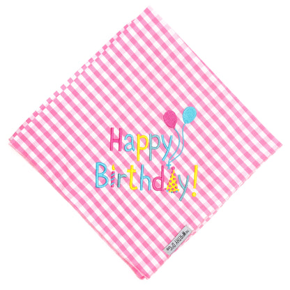 Happy Birthday Pink Bandana - Trendy Dog Boutique