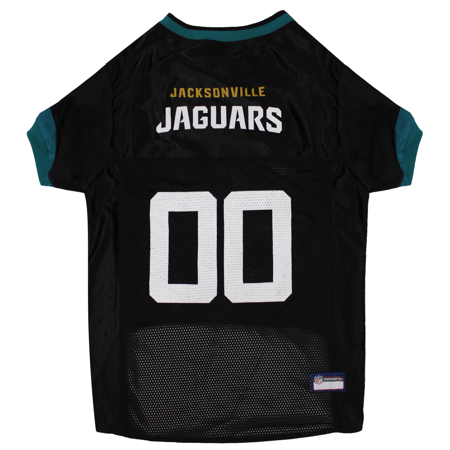 Jacksonville Jaguars Mesh Dog Jersey, Back View - Trendy Dog Boutique